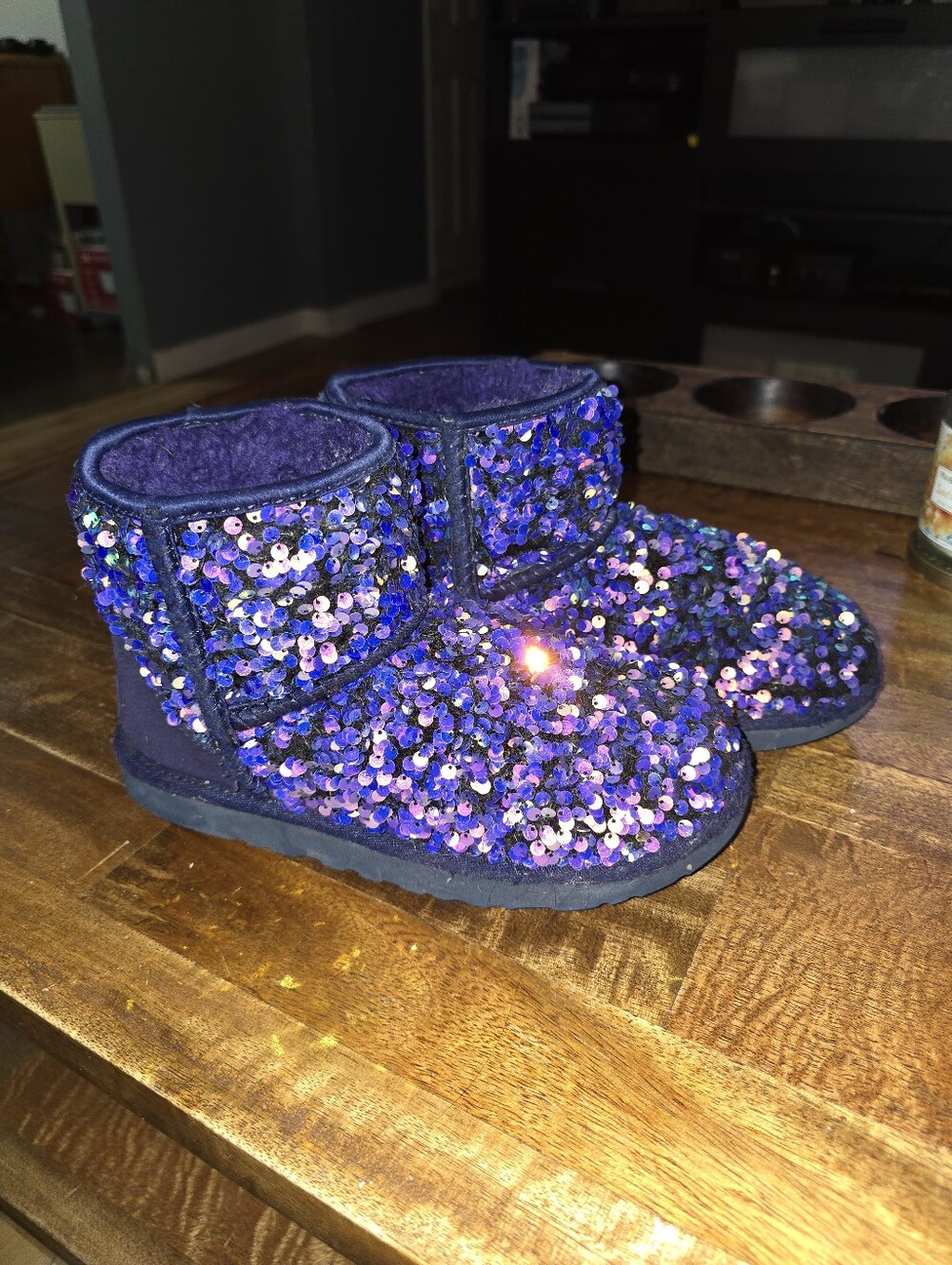 Purple Sequins UGGS Sz 6